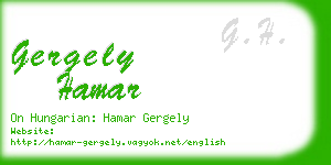 gergely hamar business card